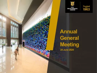 Annual  General  Meeting  24 June 2020  Agenda    FY 2019 Key Highlights    COVID-19 Impact