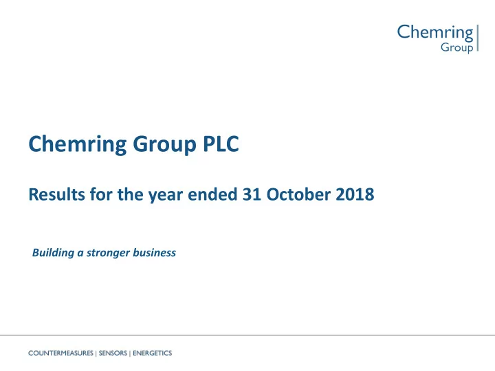 chemring group plc