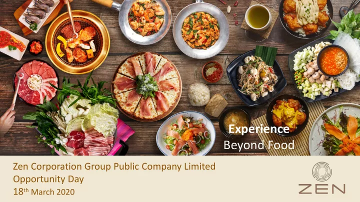 experience beyond food