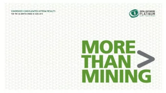 CONDENSED CONSOLIDATED INTERIM RESULTS  FOR THE SIX MONTHS ENDED 30 JUNE 2015  Disclaimer  The