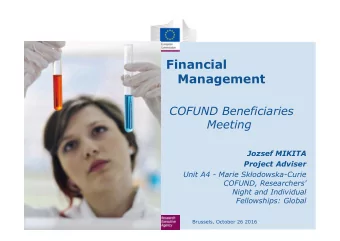 Financial  Management  COFUND Beneficiaries  Meeting  Jozsef MIKITA  Project Adviser Unit A4 -