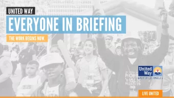 EVERYONE IN BRIEFING  THE WORK BEGINS NOW.  LIVE UNITED  D  R  A  W  K  C  A  B  G  N  I  K  O  O