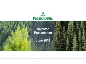 Presentation  June 2018  Forward-Looking Statements &amp;  Non-GAAP Measures  FORWARD-LOOKING