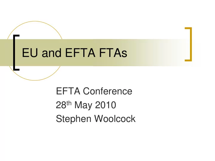 eu and efta ftas