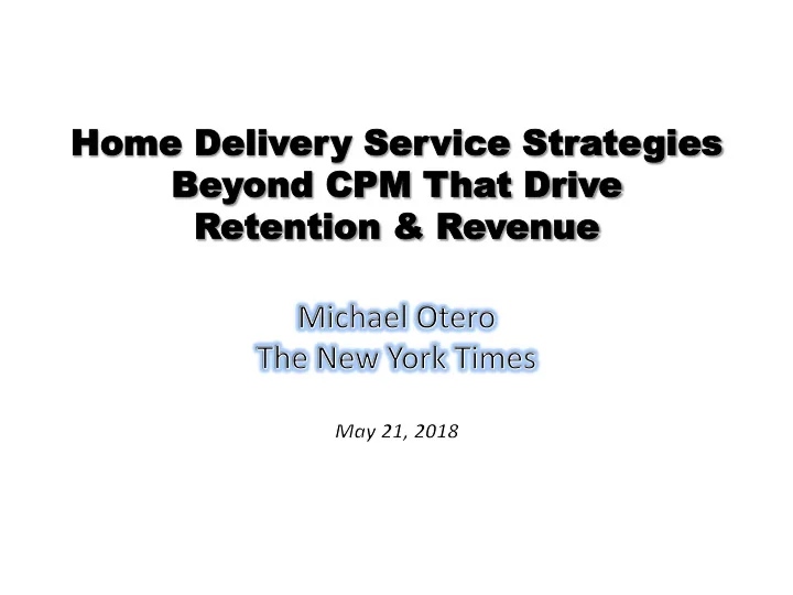 home home deliv eliver ery ser ervice ice strategies gies