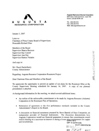 U  G U a s T  A TEL: (303) 300-0134  FAX: (303) 300-0135  RESOURCE CORPORATION WEB: