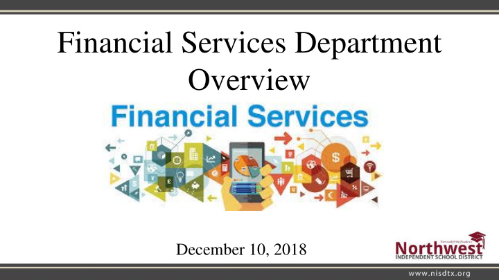 financial services department overview