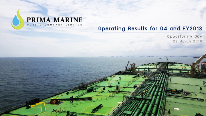 operating results for q4 and fy2018
