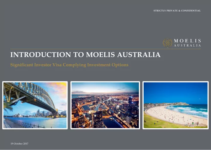 introduction to moelis australia