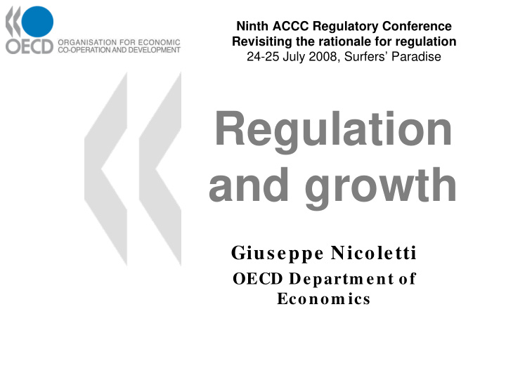 regulation and growth