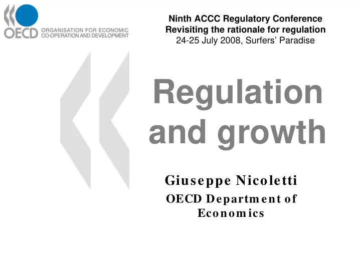 regulation and growth
