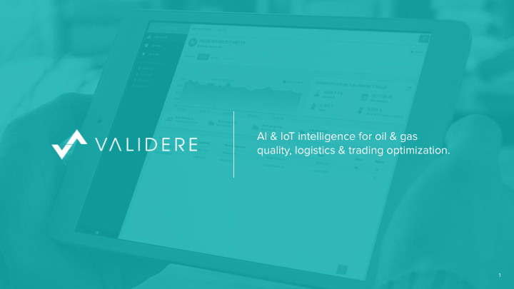 ai iot intelligence for oil gas quality logistics trading