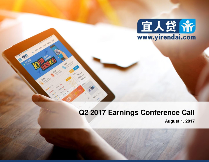 q2 2017 earnings conference call