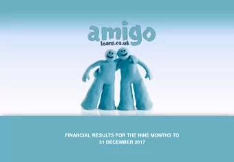 FINANCIAL RESULTS FOR THE NINE MONTHS TO  31 DECEMBER 2017  Disclaimer  This presentation has been
