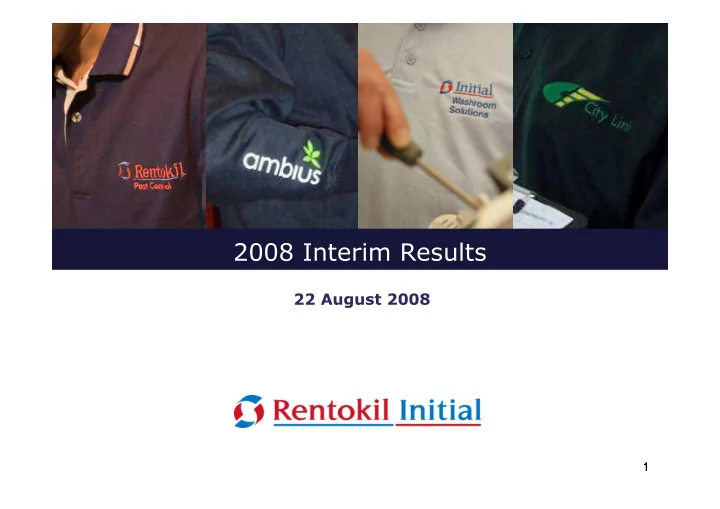 2008 interim results