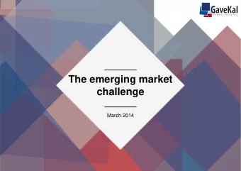 challenge  March 2014  A major change: the US is not exporting as many US$ as it used to  Either
