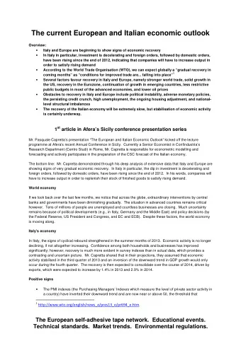 The European self-adhesive tape network.  Educational events.  Technical standards.  Market trends.