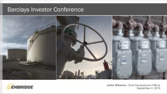 Barclays Investor Conference John Whelen , Chief Development Officer  September 4, 2019  Legal