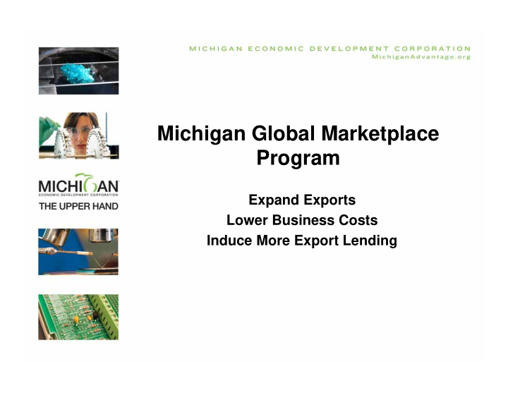 michigan global marketplace program