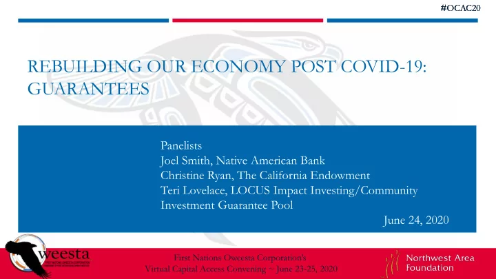 rebuilding our economy post covid 19