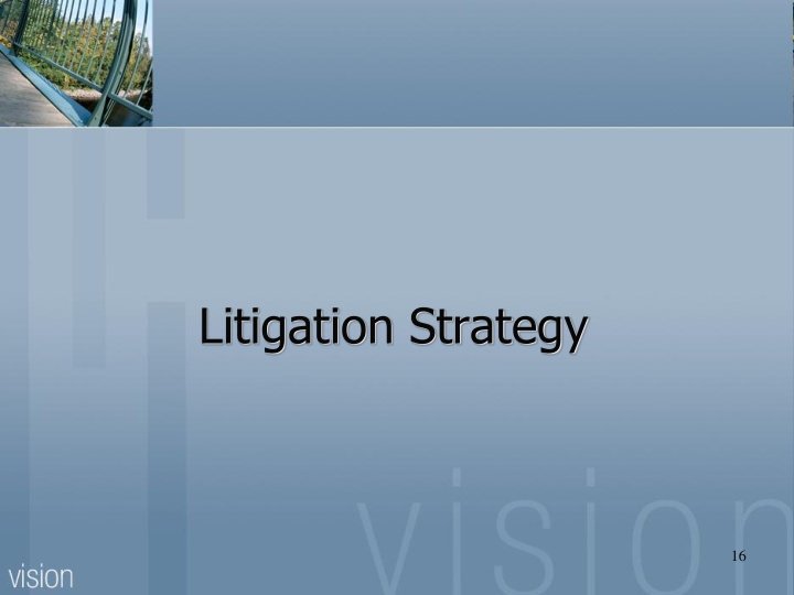 litigation strategy