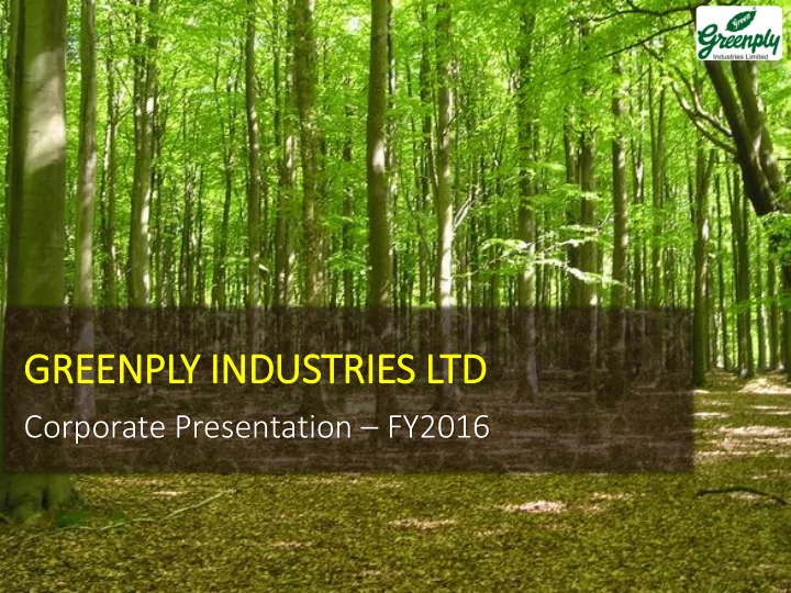 greenply in industries ltd