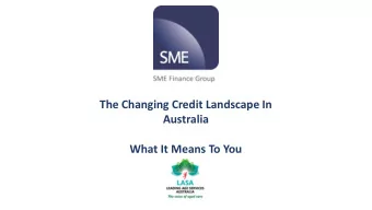 The Changing Credit Landscape In  Australia  What It Means To You  Credit landscape    Economic