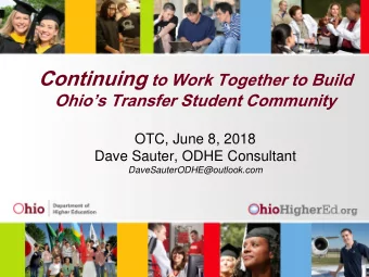 SGCT  Statewide  Guarantee Credit Transfer  2016 Charter    Standardized coding, reporting,