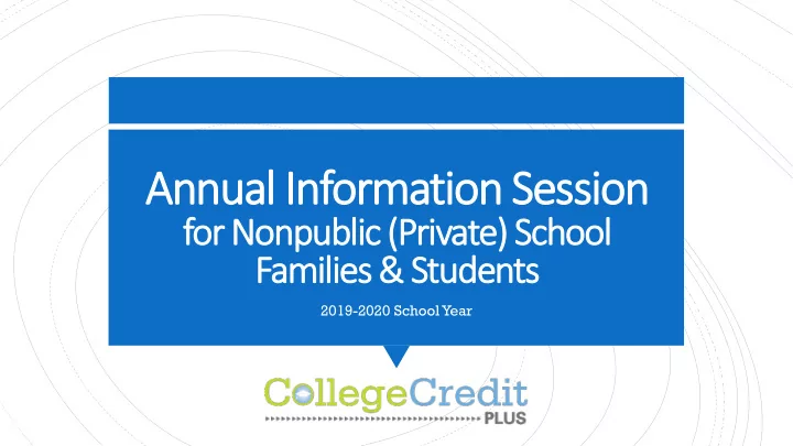 annual information session