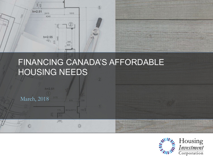 financing canada s affordable housing needs