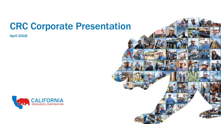 crc corporate presentation