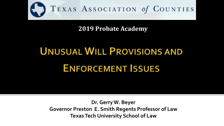 2019 probate academy