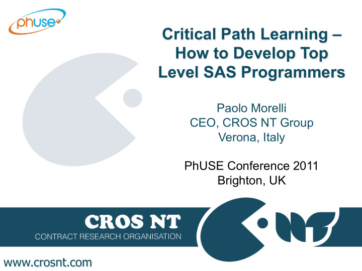 critical path learning how to develop top level sas