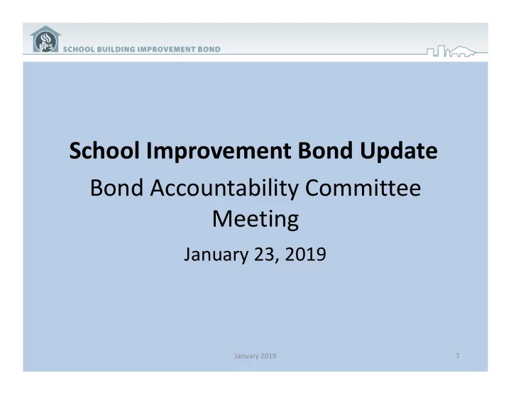 school improvement bond update bond accountability