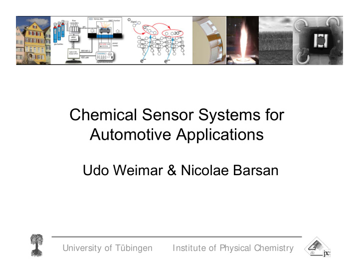 chemical sensor systems for automotive applications