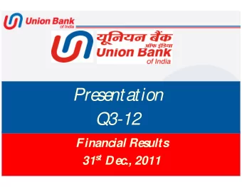 Pre  se  ntation  Q3-12  Financial Res  ults t Dec., 2011 31 s  1  ON THE GROWTH PATH  GROWTH OF