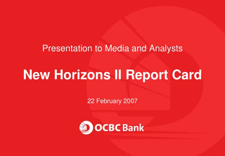 new horizons ii report card