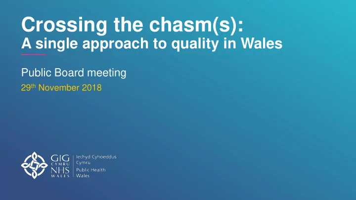 crossing the chasm s