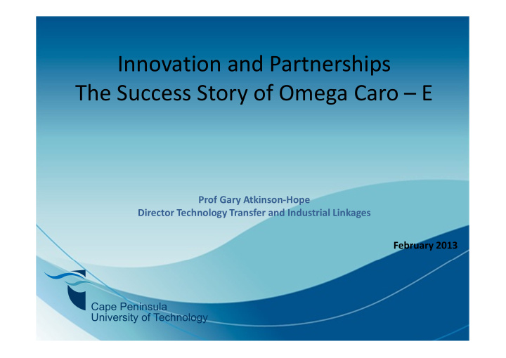 innovation and partnerships the success story of omega