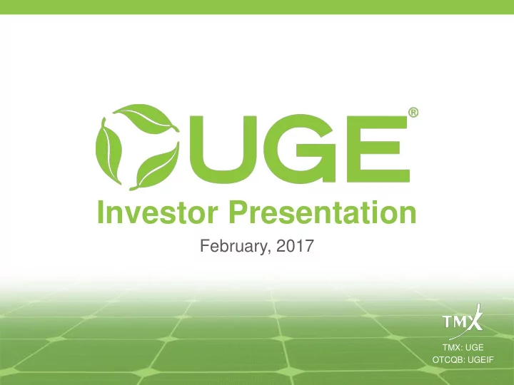 investor presentation