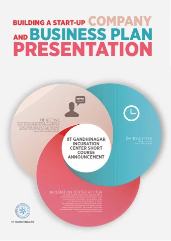 PRESENTATION  nurture technology based growth companies that create  ANNOUNCEMENT  COURSE  CENTER