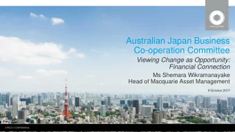 Co-operation Committee  Viewing Change as Opportunity:  Financial Connection  Ms Shemara