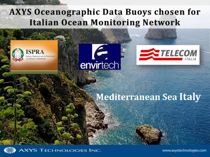 mediterranean sea italy the mediterranean sea has an