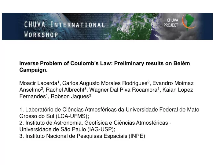 1 laborat rio de ci ncias atmosf ricas da universidade