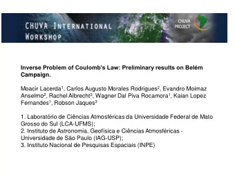 1. Laboratrio de Cincias Atmosfricas da Universidade Federal de Mato  Grosso do Sul