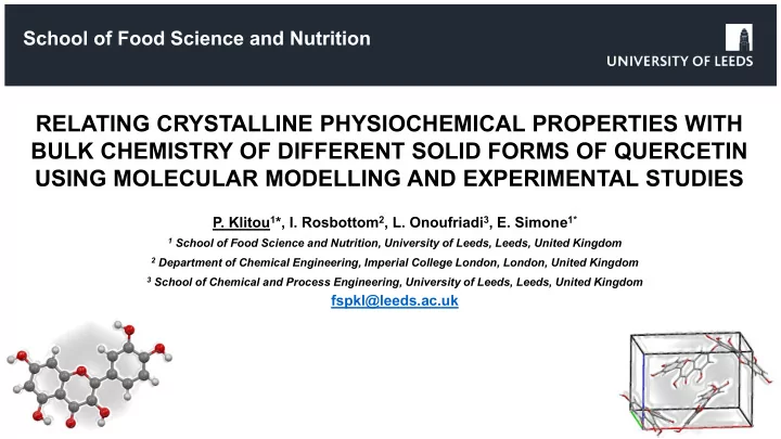 relating crystalline physiochemical properties with bulk
