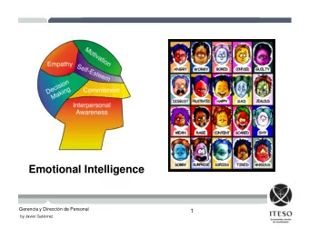 Emotional Intelligence  Gerencia y Direccin de Personal  1  by Javier Gutirrez  Self Awareness