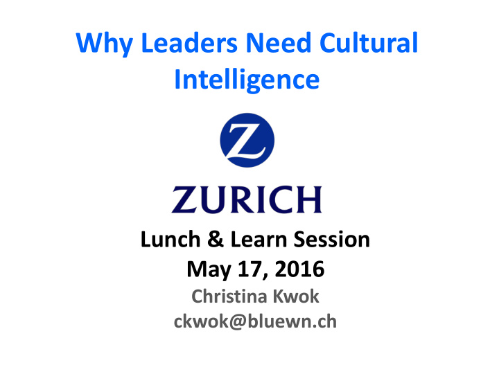 why leaders need cultural