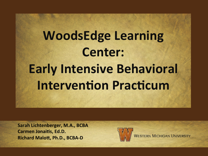 woodsedge learning center early intensive behavioral