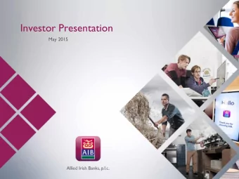 Investor Presentation  May 2015  Allied Irish Banks p.l.c.  Important information and forward